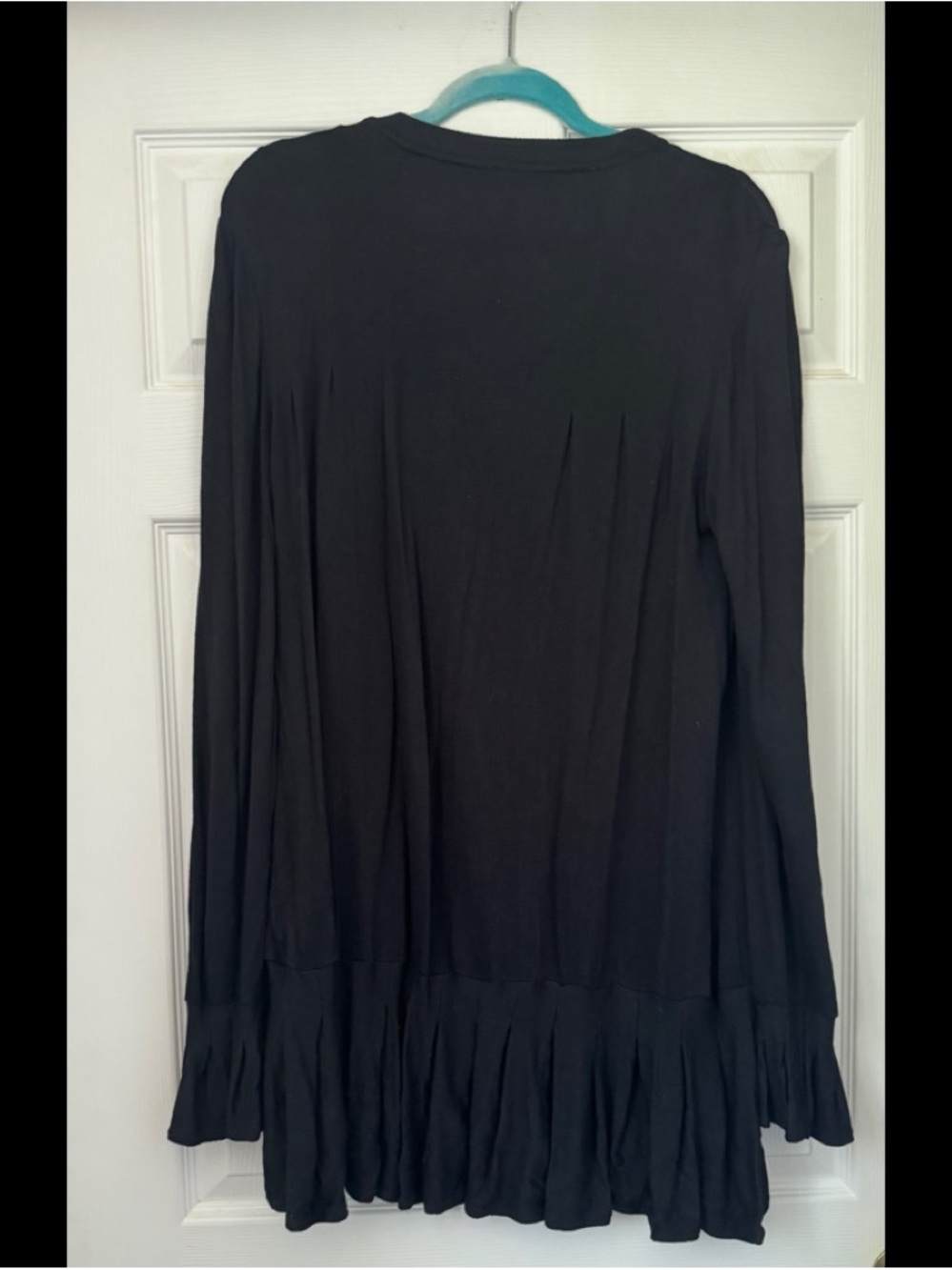 Free People Black Ruffle Hem Mini Dress - Picture 3 of 4